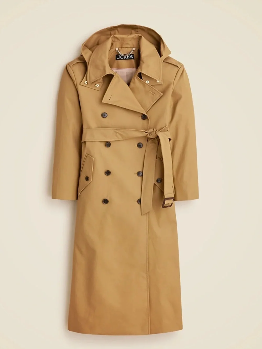 J.Crew New Long Icon Trench Coat In Size 8P
